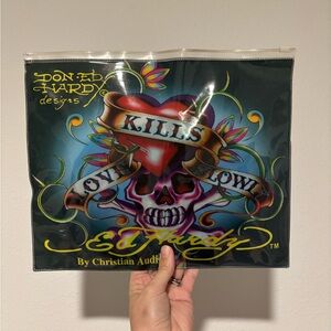 VINTAGE! Ed Hardy SILK scarf